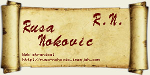 Rusa Noković vizit kartica